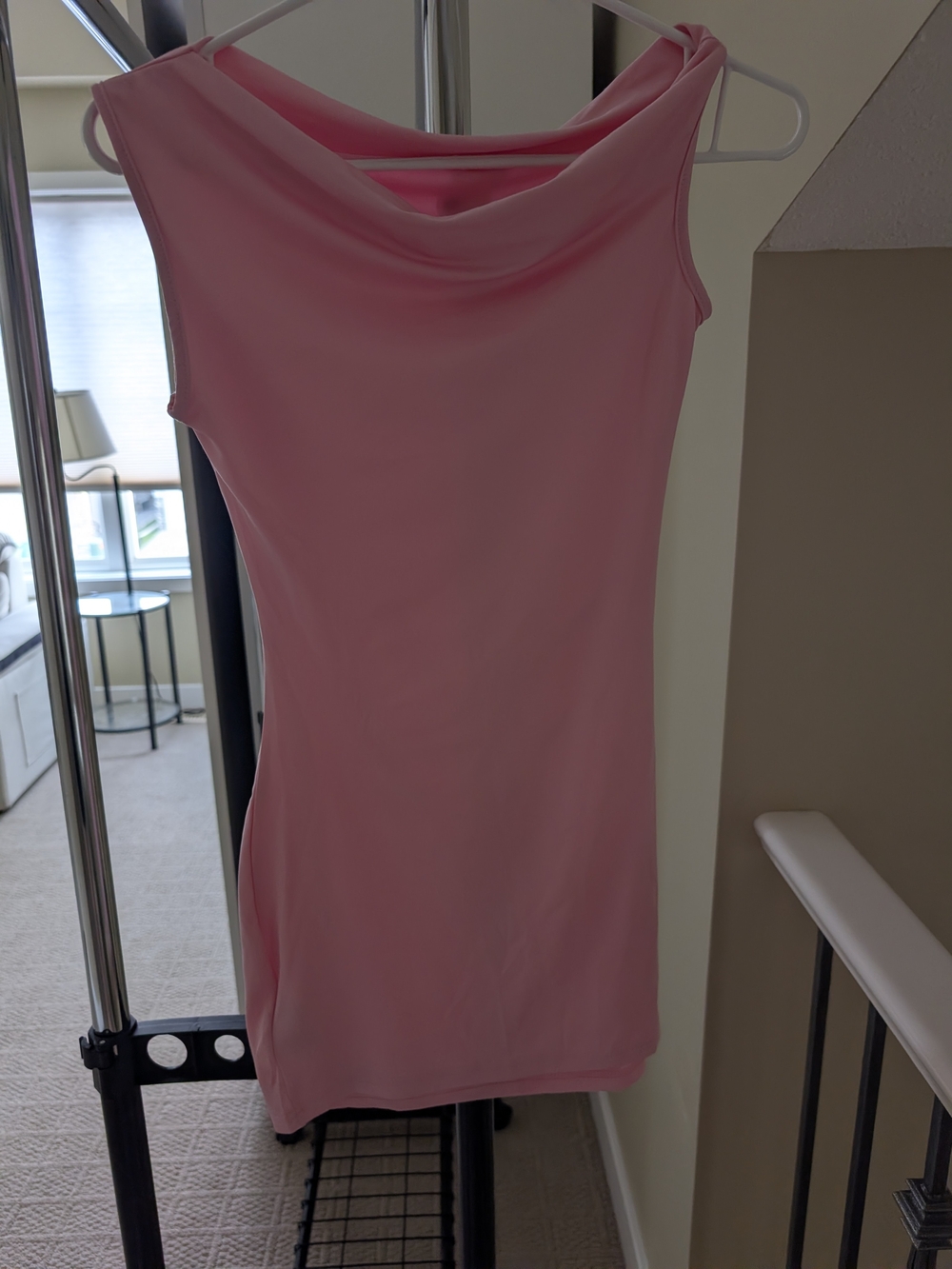 Pink Cowl Neck Mini Dress Like New